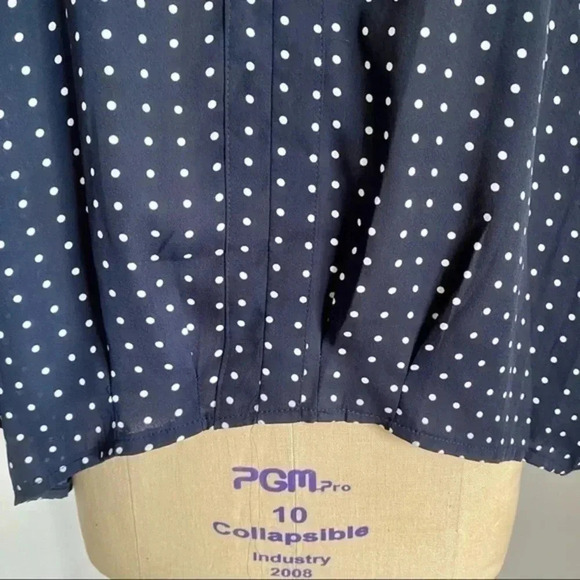 Navy polka dotted blouse​​ - Picture 2 of 7